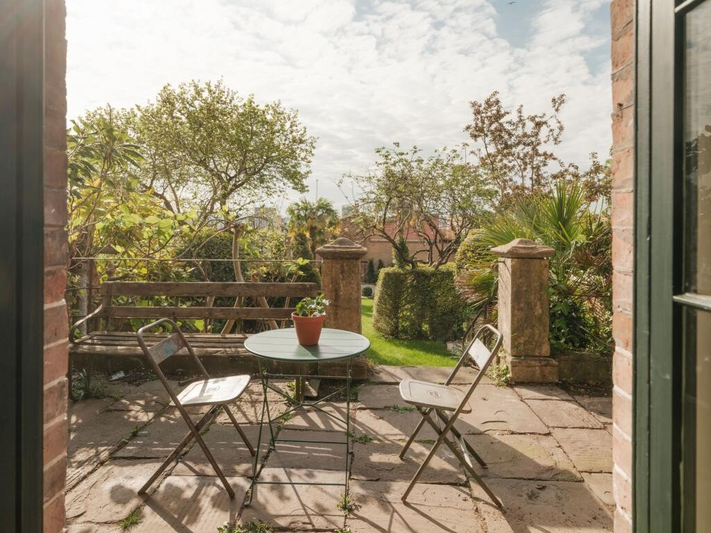 Georgian home with view out over rear garden