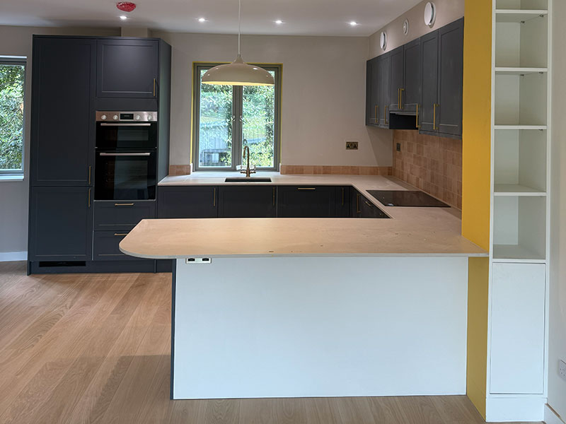 Kitchen lighting fitted into Architect Designed home in Bristol