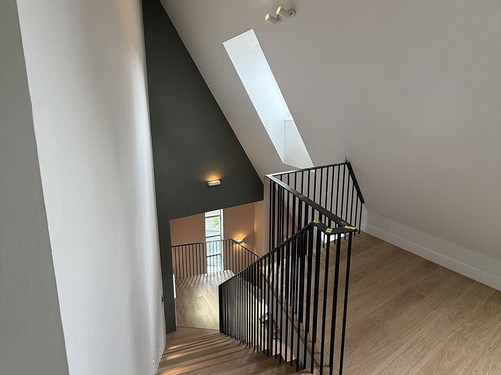 Landing lighting fitted into Bristol architect designed home